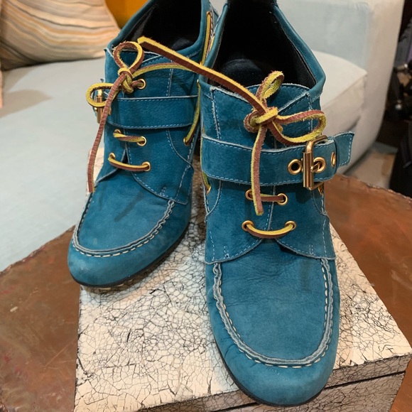 Pierre Hardy Teal Heeled Boots - Picture 7 of 10